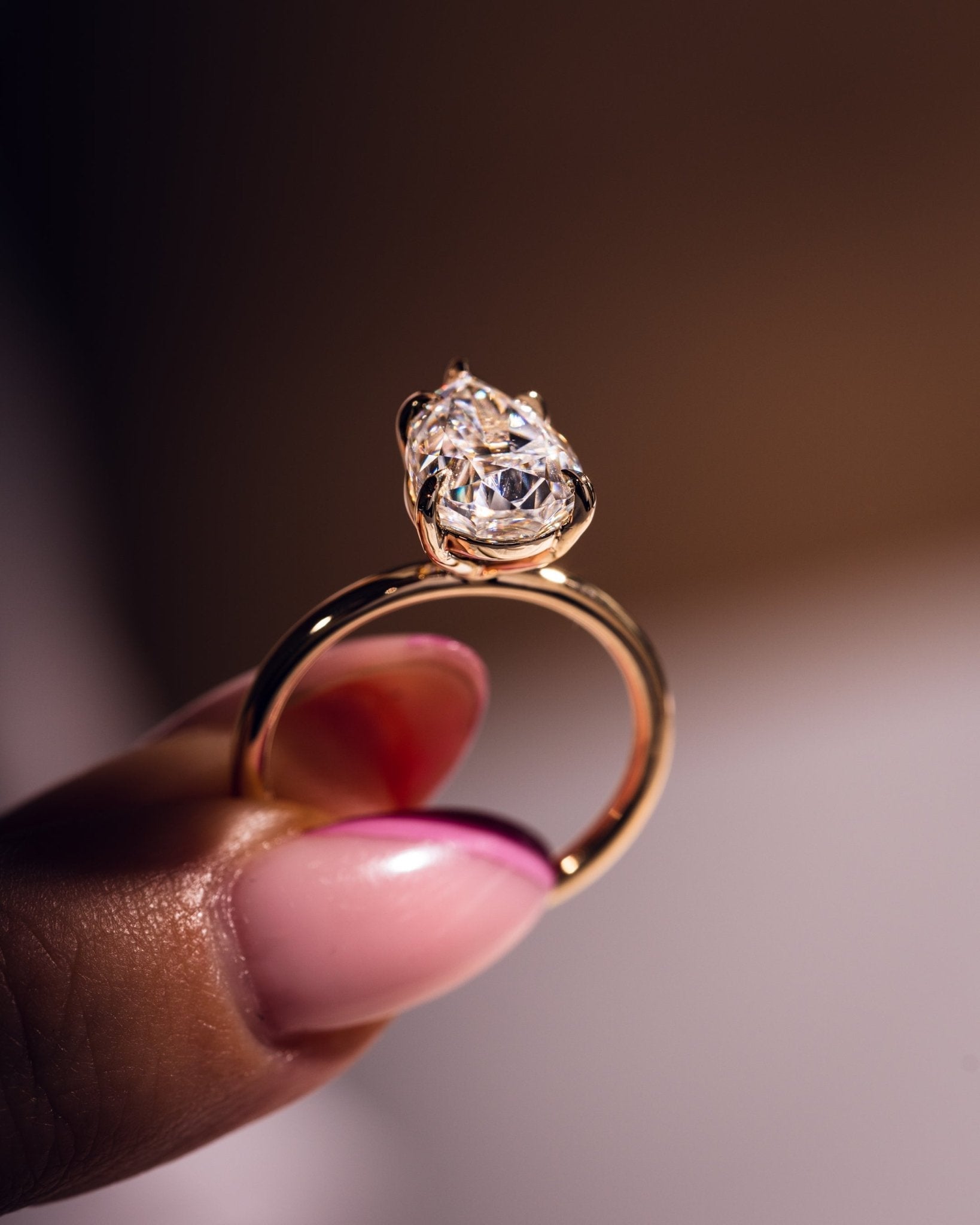 Cushion Hidden Halo Lab Grown Diamond Engagement Ring